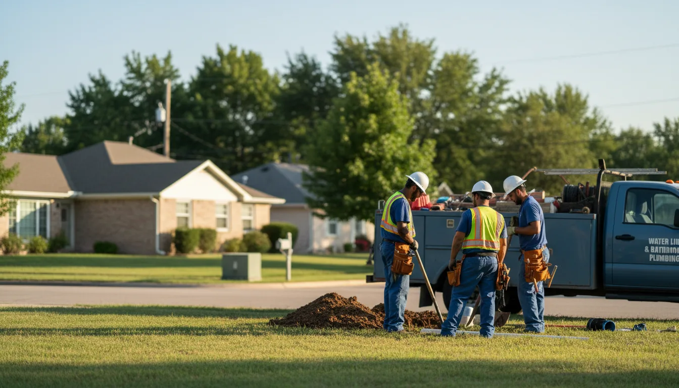 Residential water line and bathroom plumbing service in Peace Valley, MO